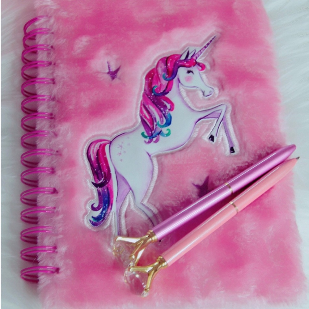 Unicorn fuzzy notebook
